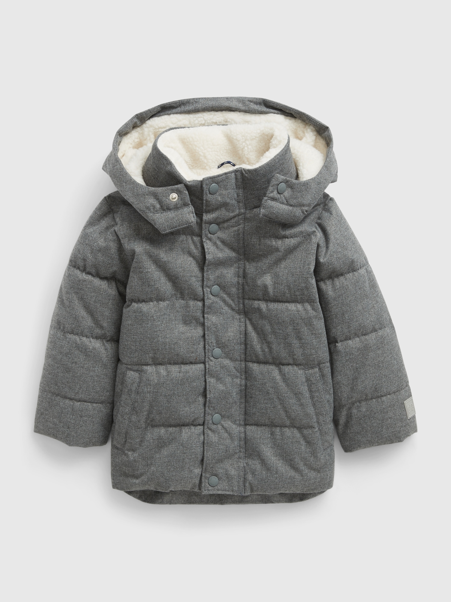 Gap Babies' Toddler Sherpalined Puffer Jacket In Grey ModeSens