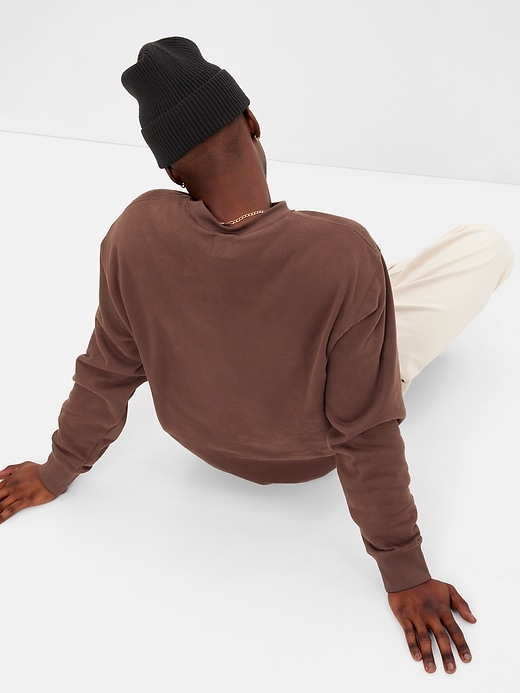 2 of 8 showing, with the color WOODSY BROWN of product Gap 1969 Logo Sweatshirt