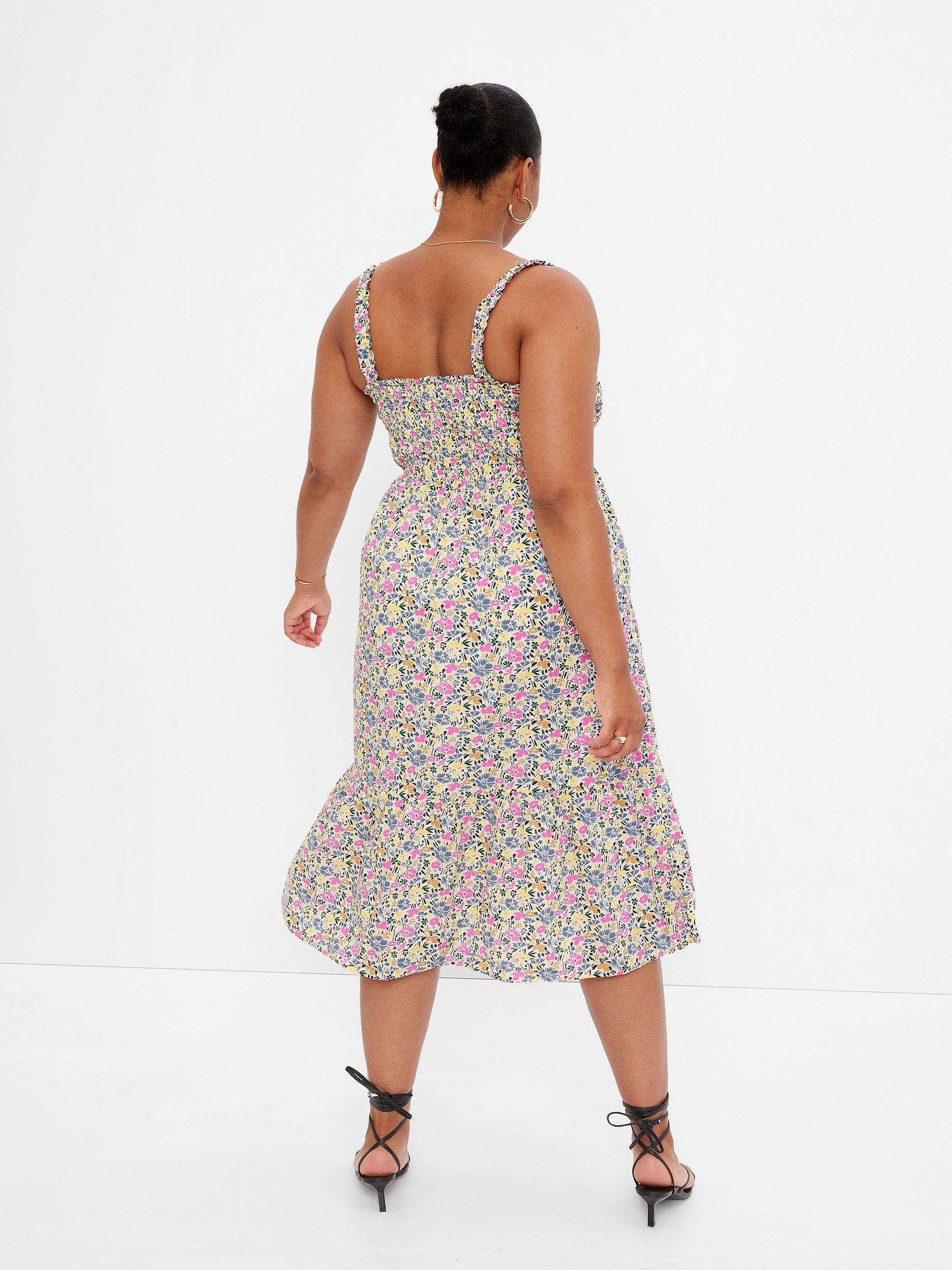 Smocked Tiered Midi Dress | Gap