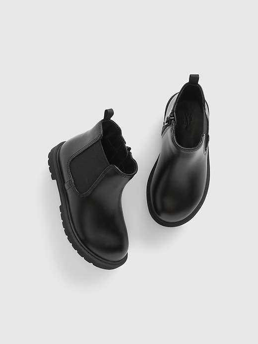 1 of 8 showing, with the color true black of product Toddler Ankle Boots