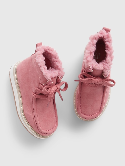 1 of 8 showing, with the color deco rose pink of product Toddler Cozy Tie Boots