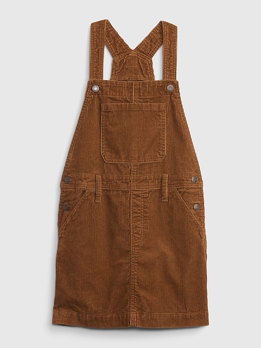 1 of 8 showing, with the color brown of product Kids Corduroy Skirtall with Washwell