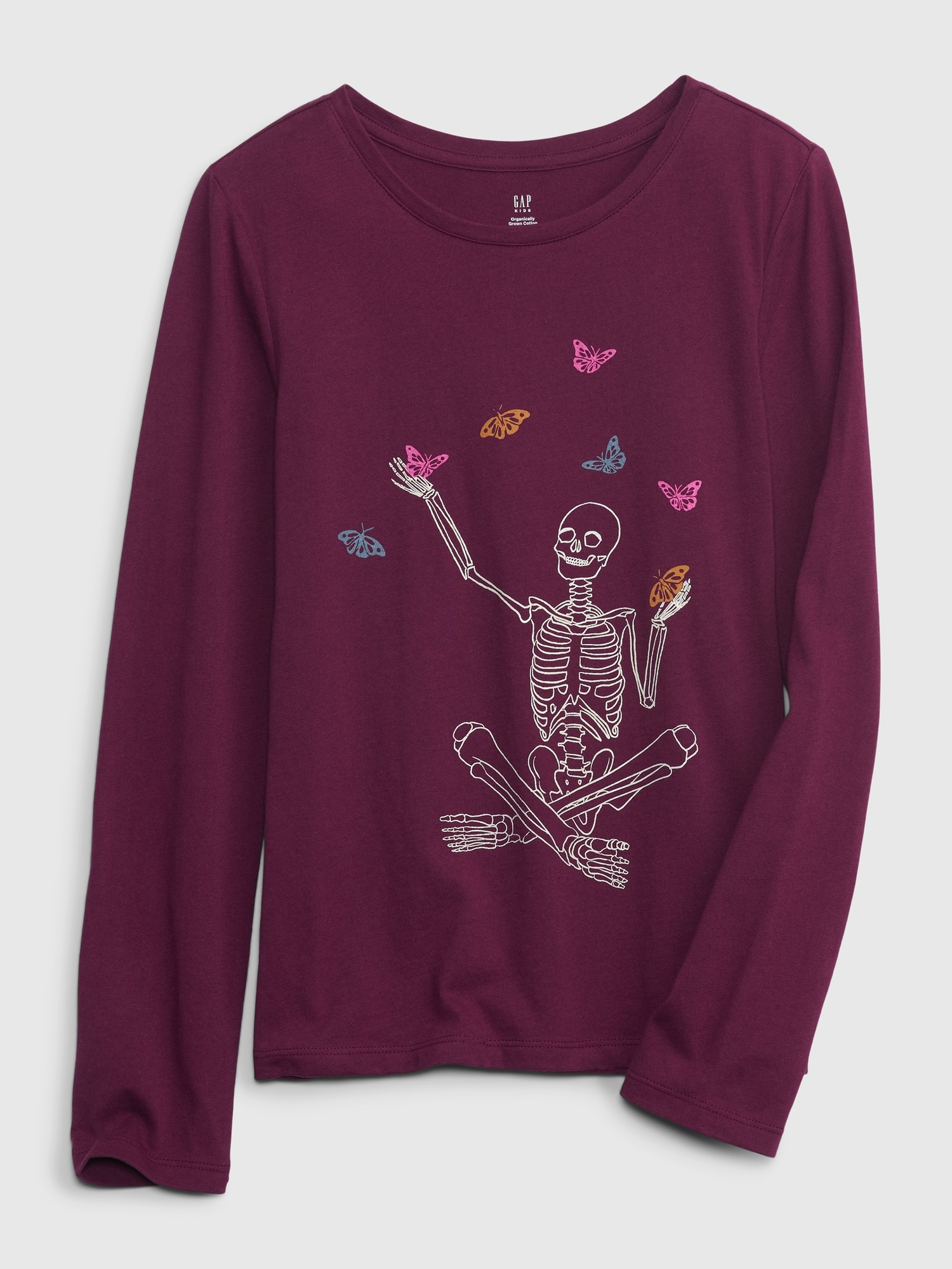 Kids 100% Organic Cotton Graphic T-Shirt Product Selections Color: Myrtille