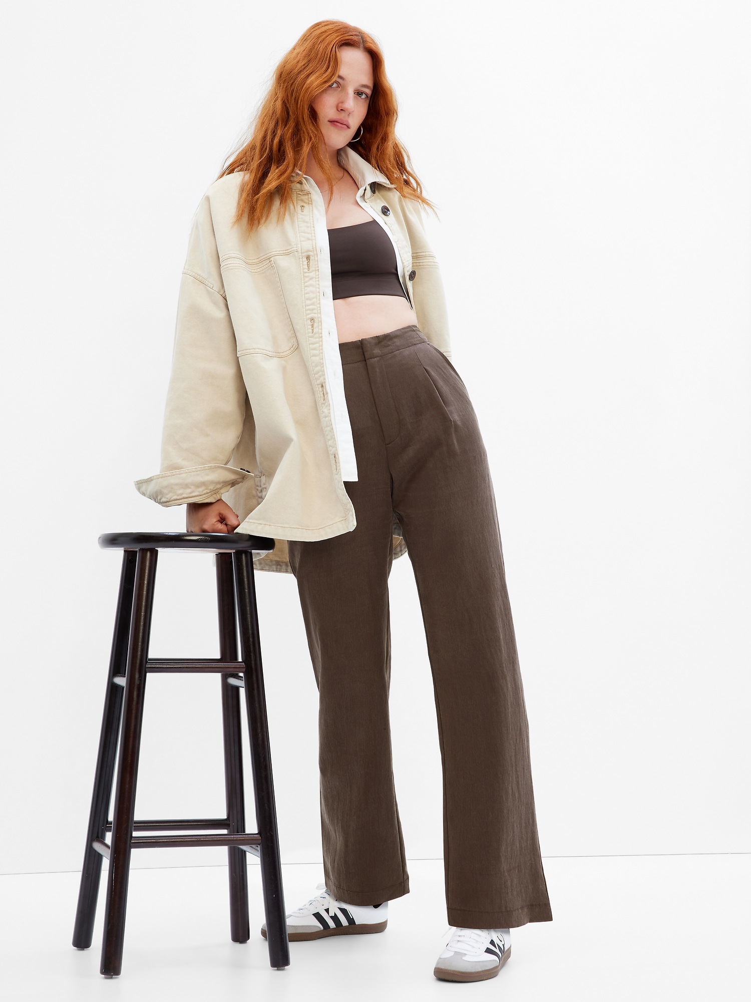 TENCEL™ Lyocell Pleated Wide Leg Pants 