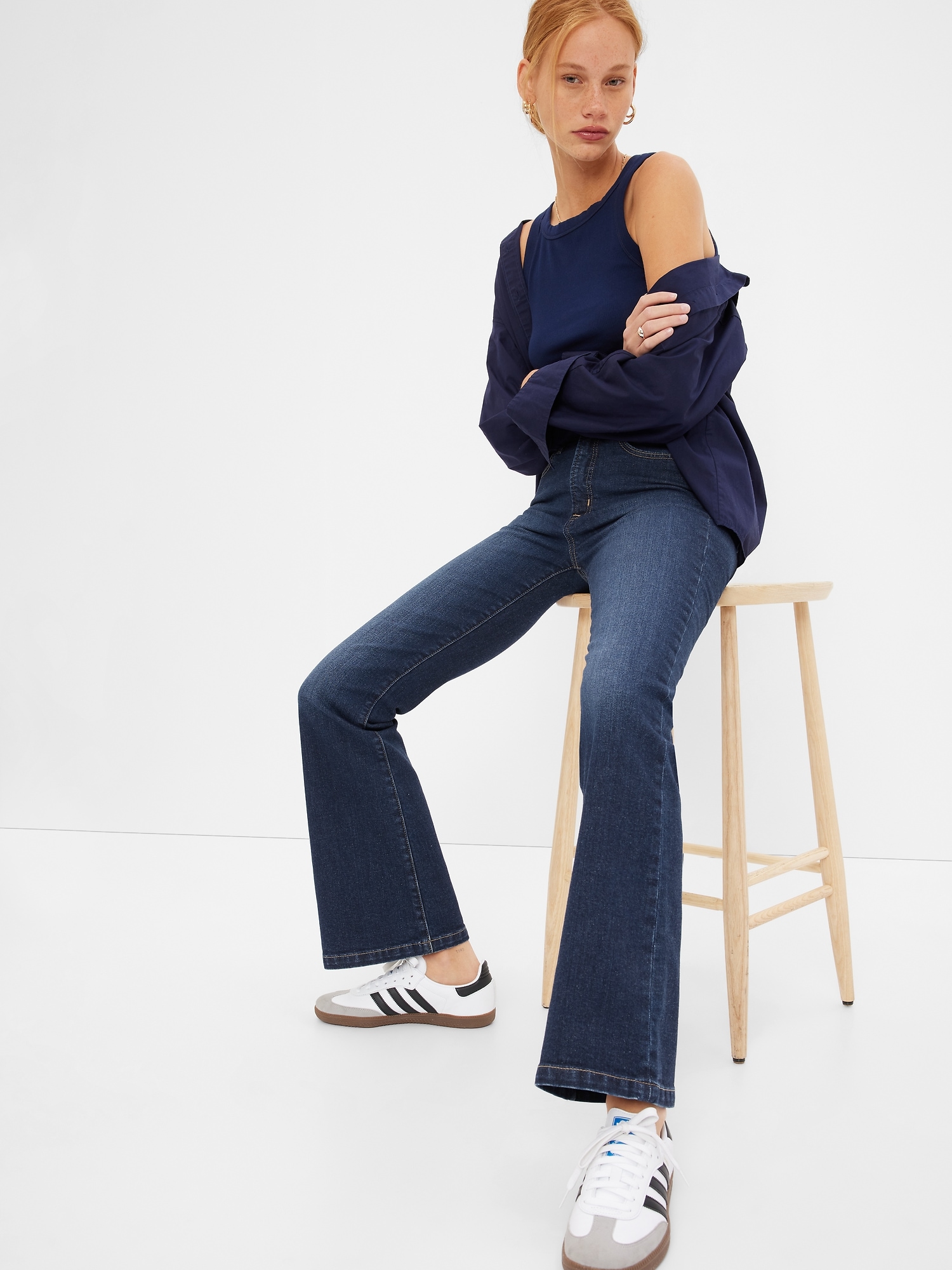 High Rise '70s Flare Jeans with Washwell | Gap