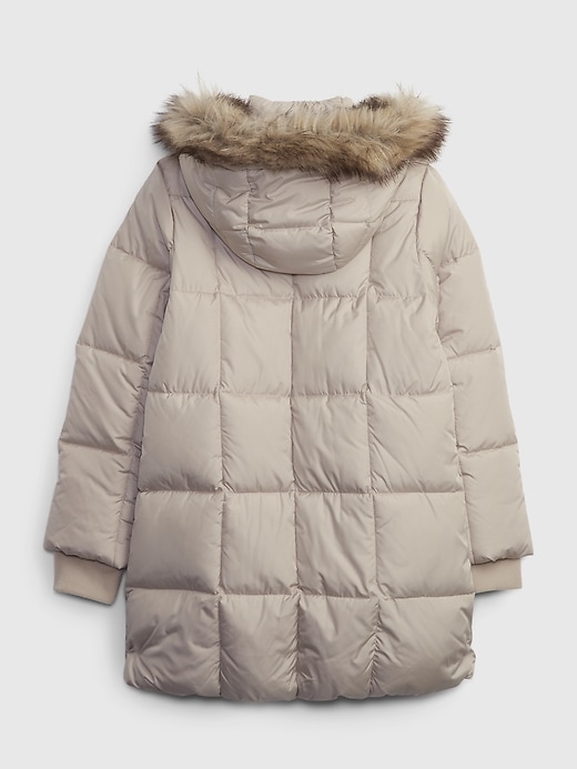 2 of 8 showing, with the color beige of product Kids Heavy Weight Parka Jacket