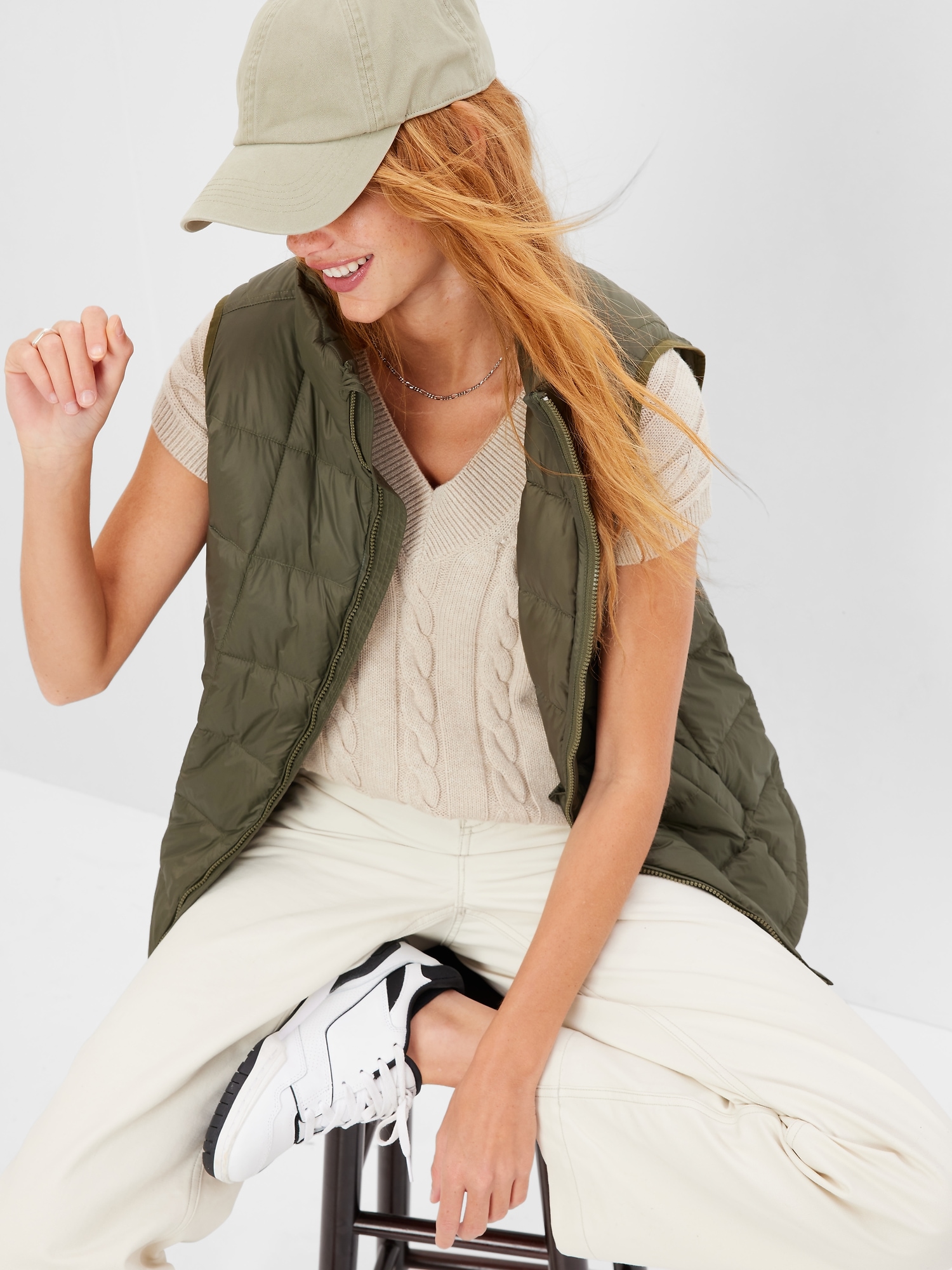 Green army vest sales womens old navy