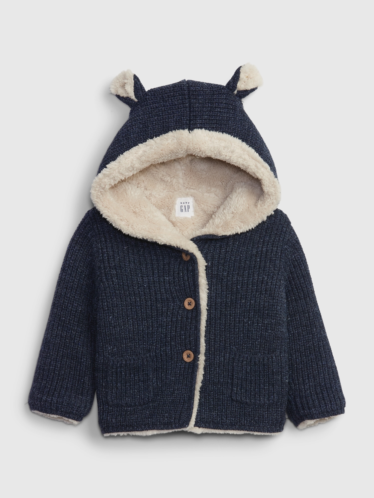 Gap Baby Sherpa-Lined Bear Sweater