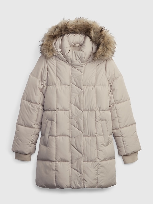 1 of 8 showing, with the color beige of product Kids Heavy Weight Parka Jacket