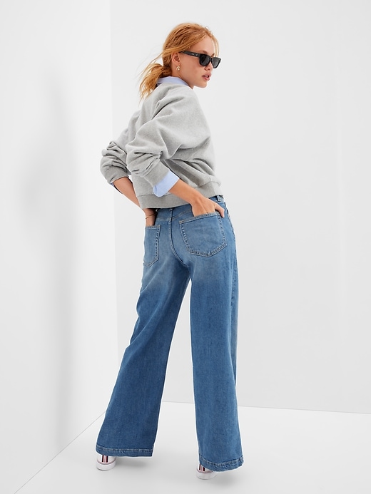 Image number 9 showing, High Rise Stride Wide-Leg Jeans