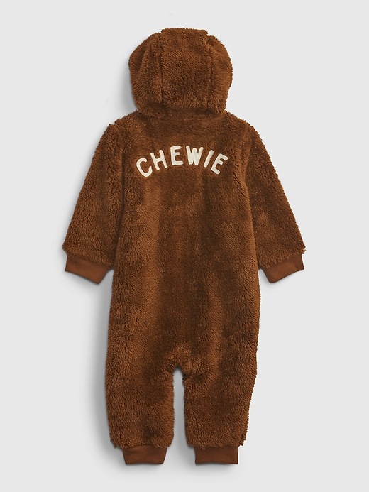 2 of 8 showing, with the color COZY BROWN of product Baby & Toddler Star Wars Chewie Sherpa One-Piece