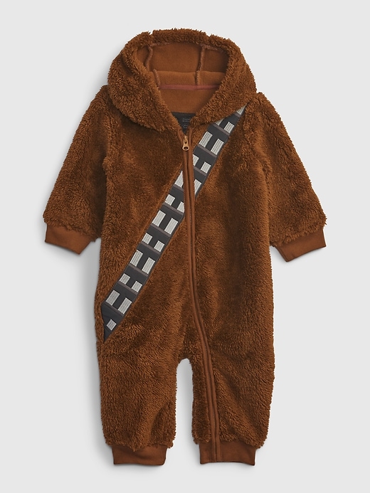 1 of 8 showing, with the color COZY BROWN of product Baby & Toddler Star Wars Chewie Sherpa One-Piece