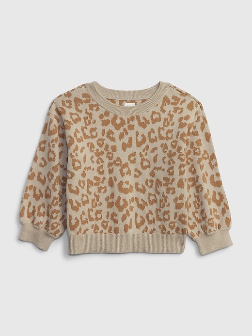 1 of 8 showing, with the color SNOW LEOPARD of product Toddler Printed Sweater
