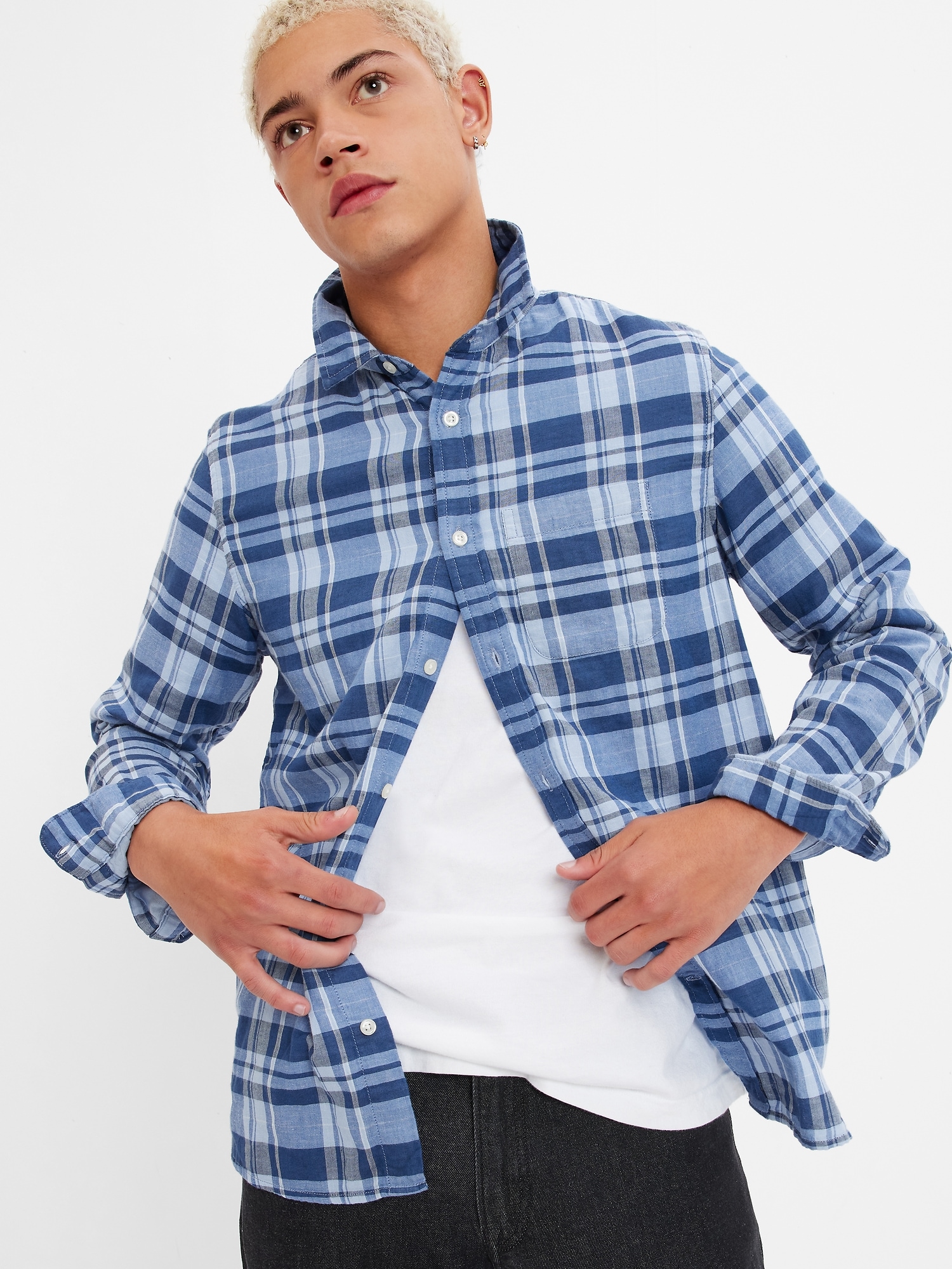 Doubleweave Plaid Shirt Gap