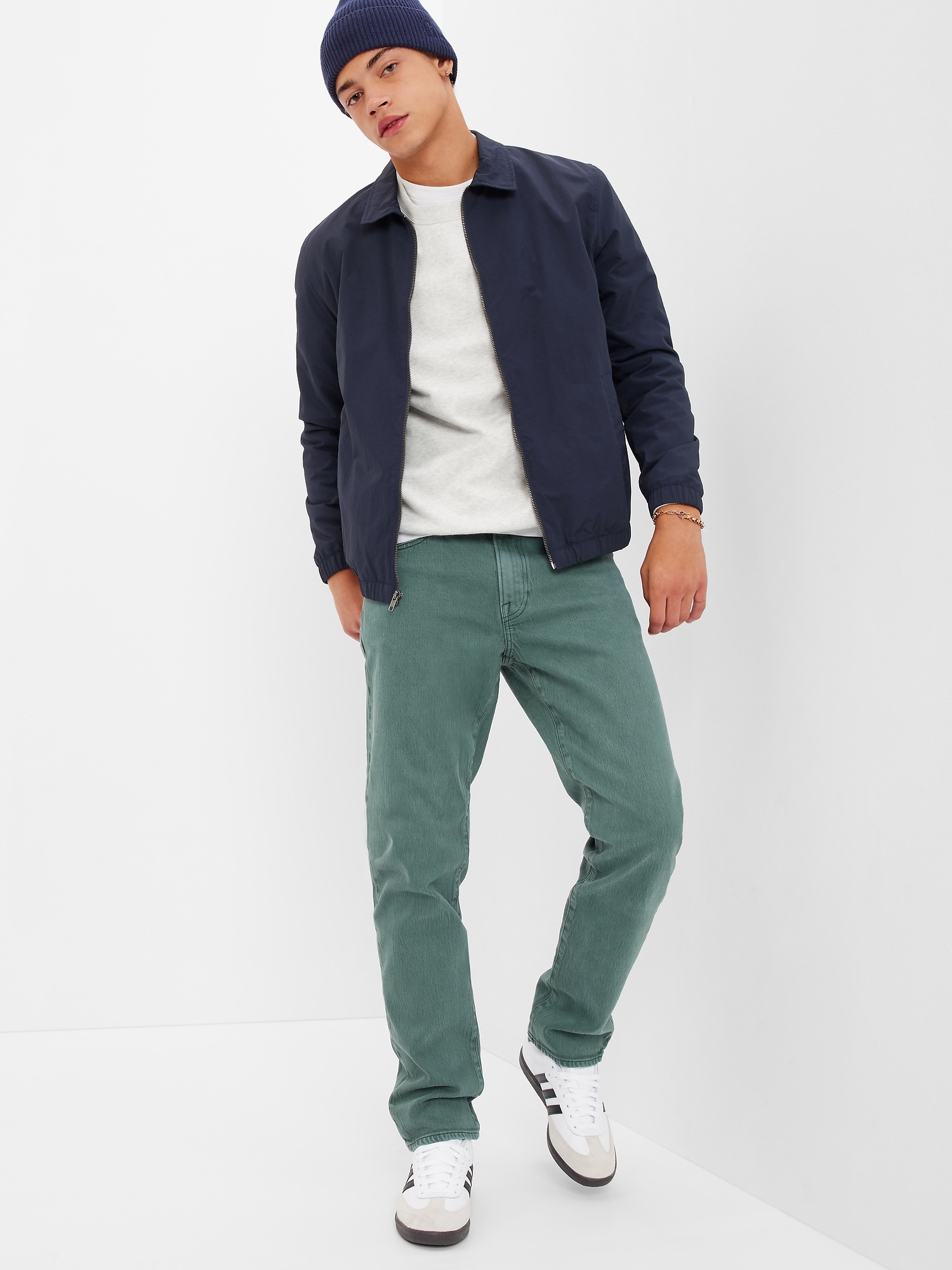 Gap Straight Jeans in GapFlex with Washwell green. 1