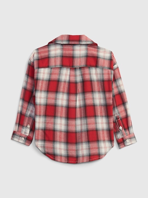 2 of 8 showing, with the color archive red plaid of product Toddler Flannel Shirt