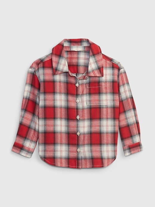 1 of 8 showing, with the color archive red plaid of product Toddler Flannel Shirt