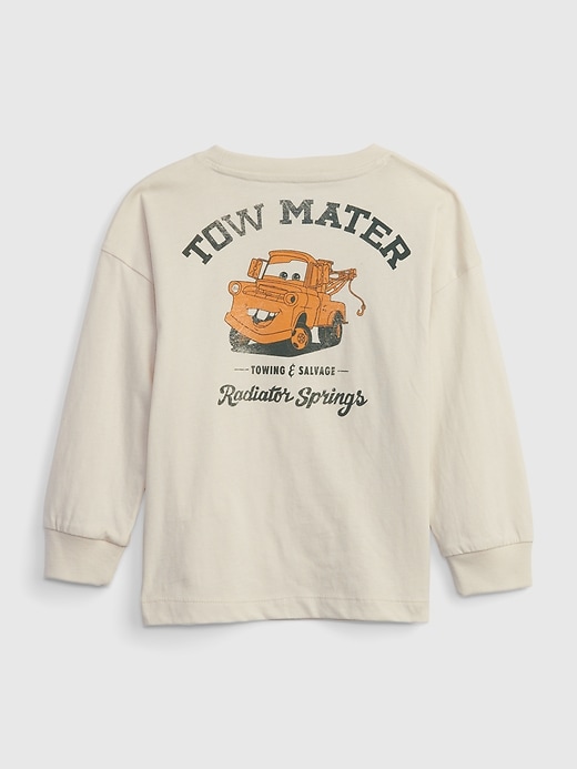 2 of 8 showing, with the color birch beige of product Gap × Disney Baby & Toddler Organic Cotton Cars Graphic T-Shirt