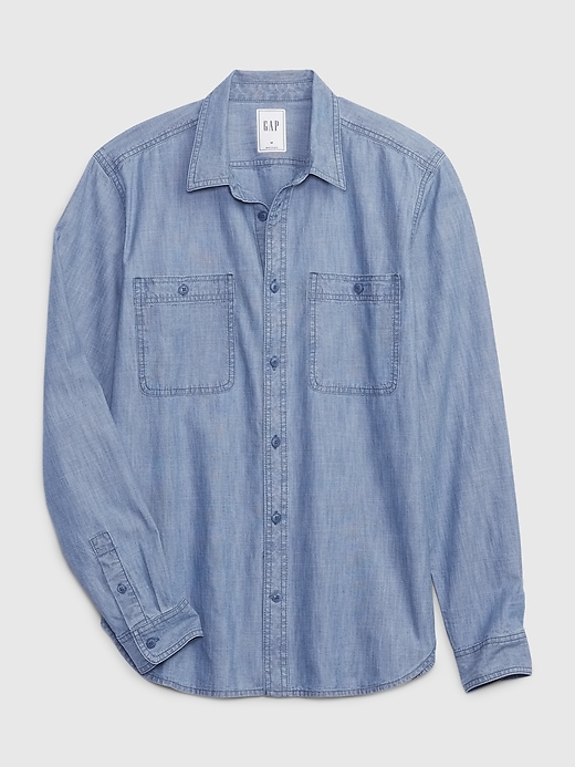 Image number 4 showing, Chambray Shirt