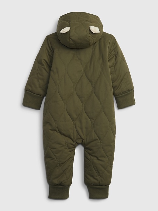 2 of 8 showing, with the color army jacket green of product Baby Sherpa-Line One-Piece