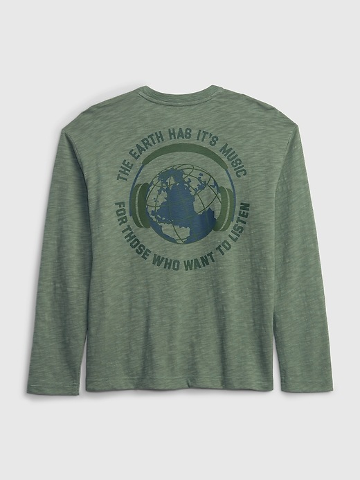 2 of 8 showing, with the color gasoline green of product Kids Graphic T-Shirt