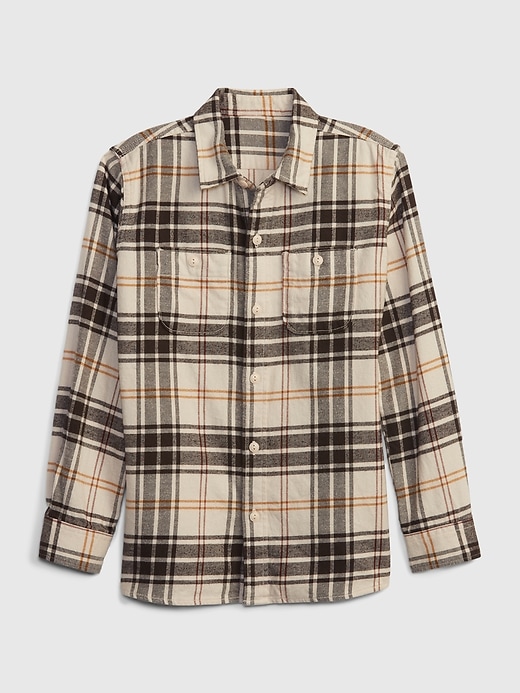 View large product image 1 of 1. Kids Organic Cotton Flannel Shirt