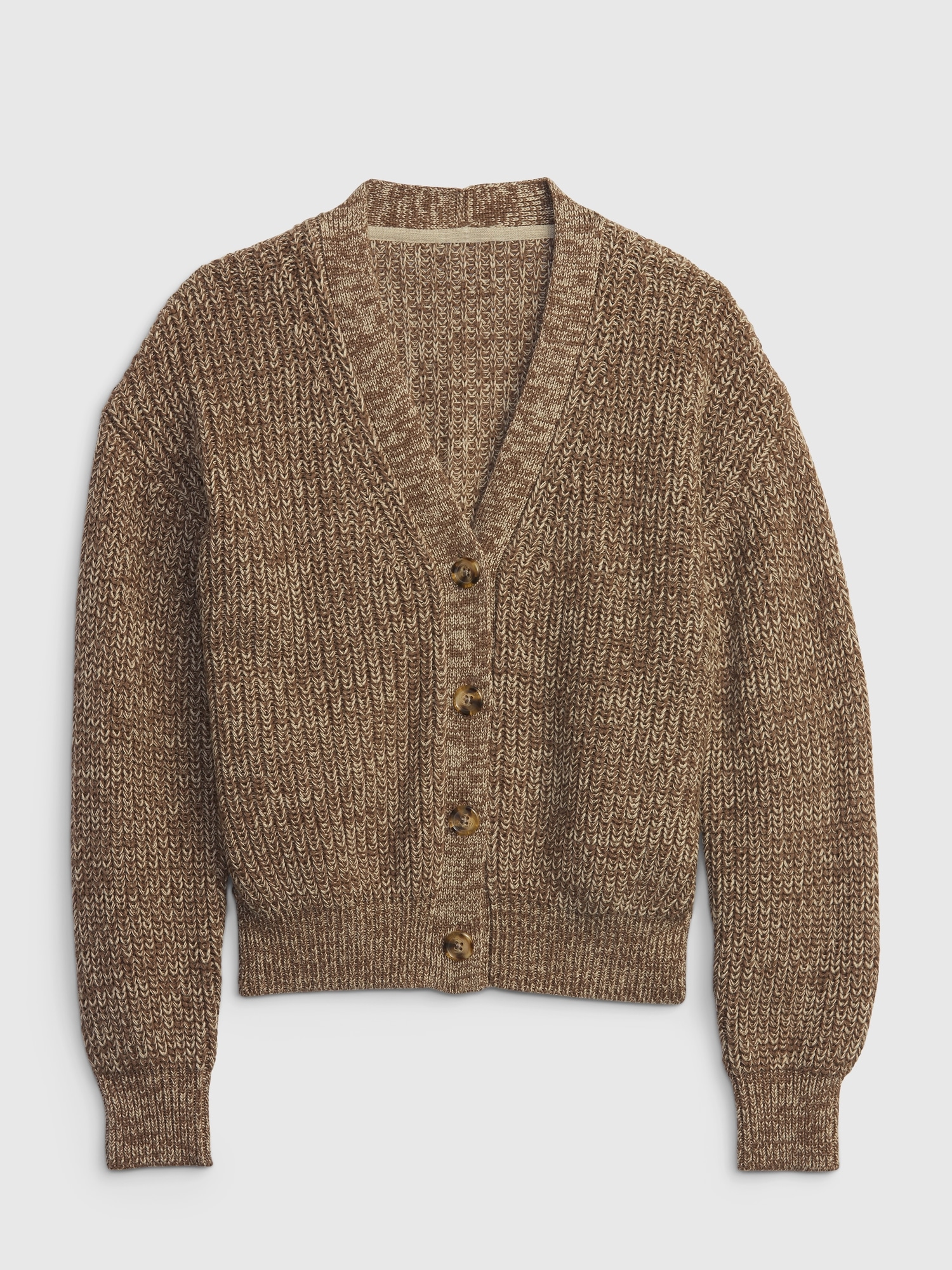 Gap Kids Shaker-Stitch Cardigan brown. 1
