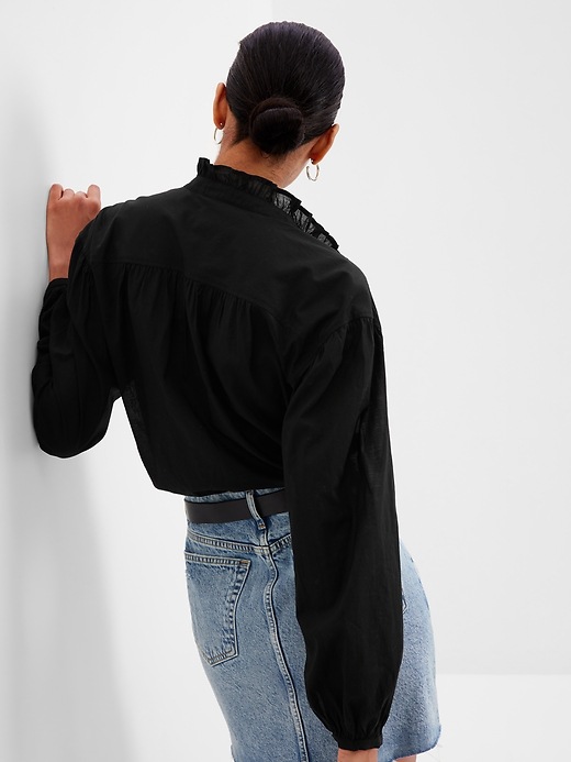 ruffle neck shirts