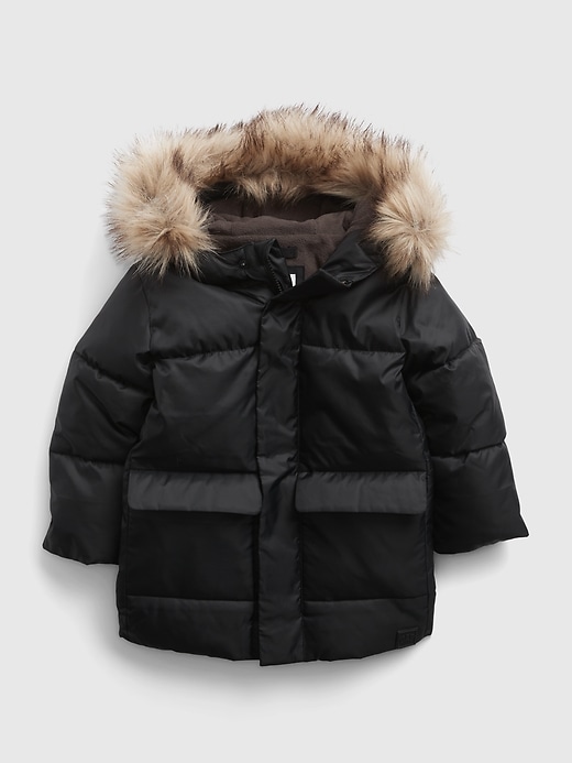 1 of 8 showing, with the color BLACK of product Toddler Heavy Weight Parka Jacket