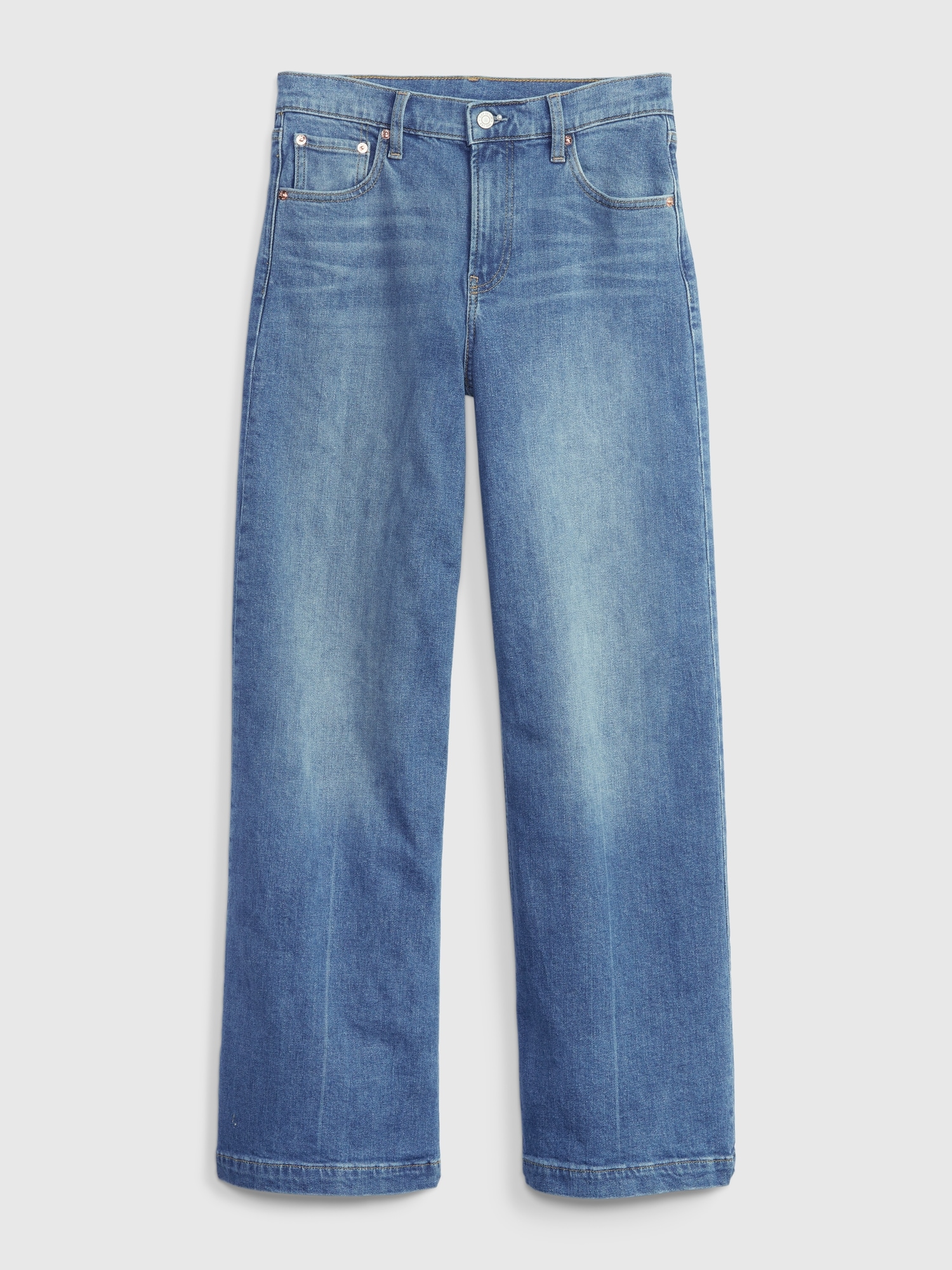 High Rise Stride Wide-Leg Jeans