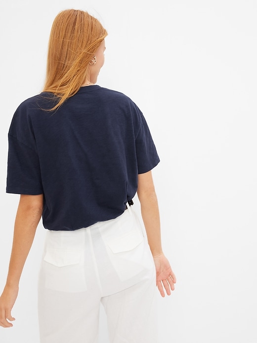 2 of 8 showing, with the color navy blue of product 100% Organic Cotton Gap 1969 Logo T-Shirt