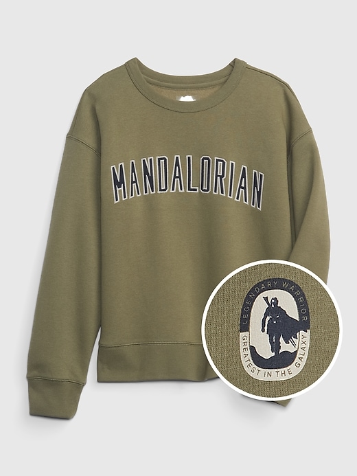 1 of 8 showing, with the color OLIVE GREEN of product GapKids &#124 Star Wars™ Graphic Sweatshirt
