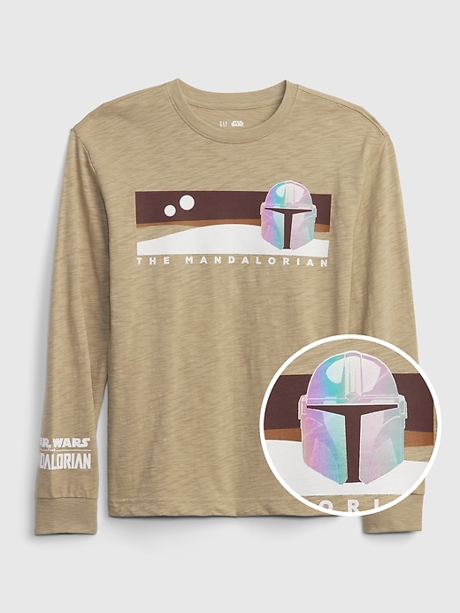 1 of 8 showing, with the color khaki of product GapKids &#124 Star Wars™ Organic Cotton Graphic T-Shirt