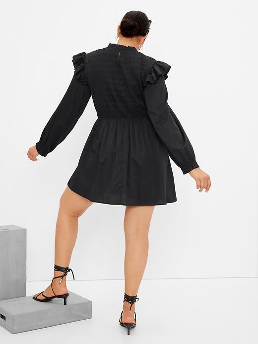 Image number 5 showing, Smocked Ruffle Sleeve Mini Dress