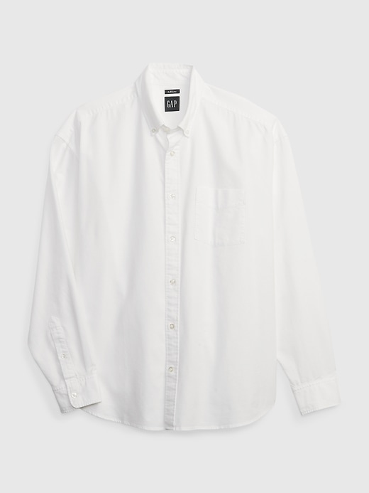 Image number 4 showing, Oversized Oxford Shirt with In-Conversion Cotton