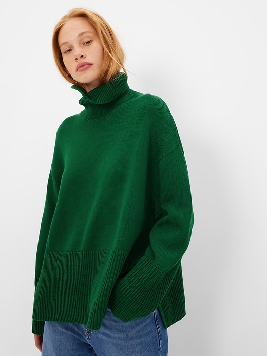 Image number 8 showing, 24/7 Split-Hem Turtleneck Sweater