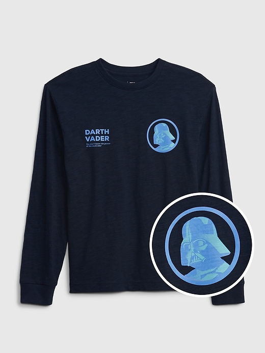 1 of 8 showing, with the color tapestry navy of product GapKids &#124 Star Wars™ Organic Cotton Graphic T-Shirt