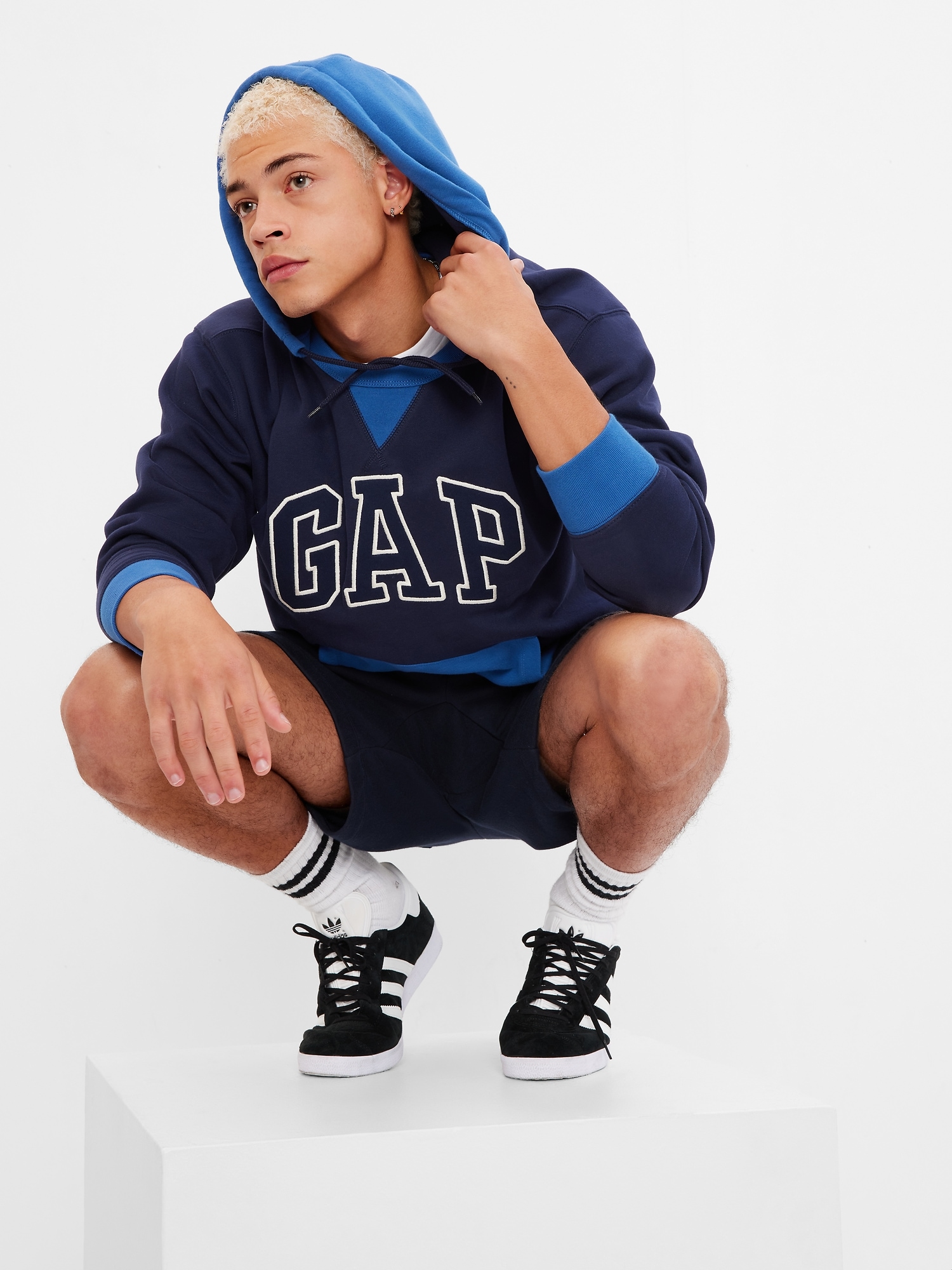 Vintage Soft Gap Arch Logo Colorblock Hoodie Gap