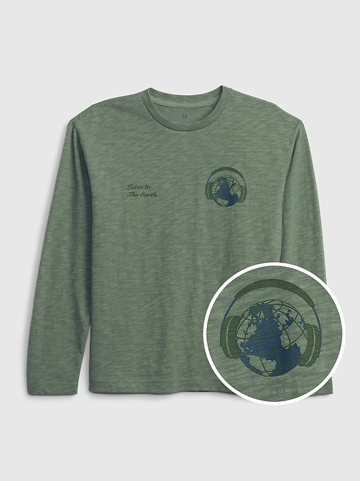 1 of 8 showing, with the color gasoline green of product Kids Graphic T-Shirt