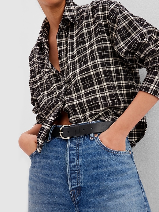Image number 3 showing, Cropped Flannel Shirt