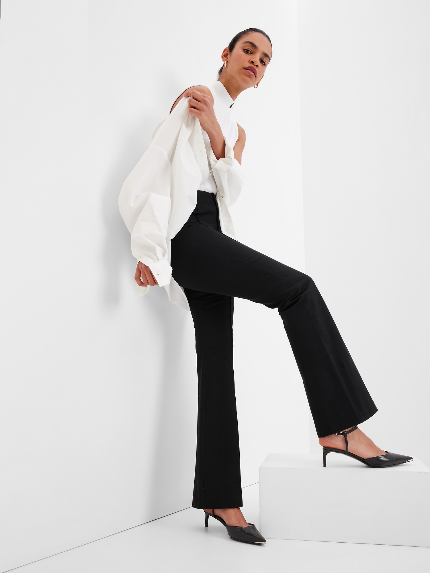 High Rise BiStretch Flare Pants | Gap