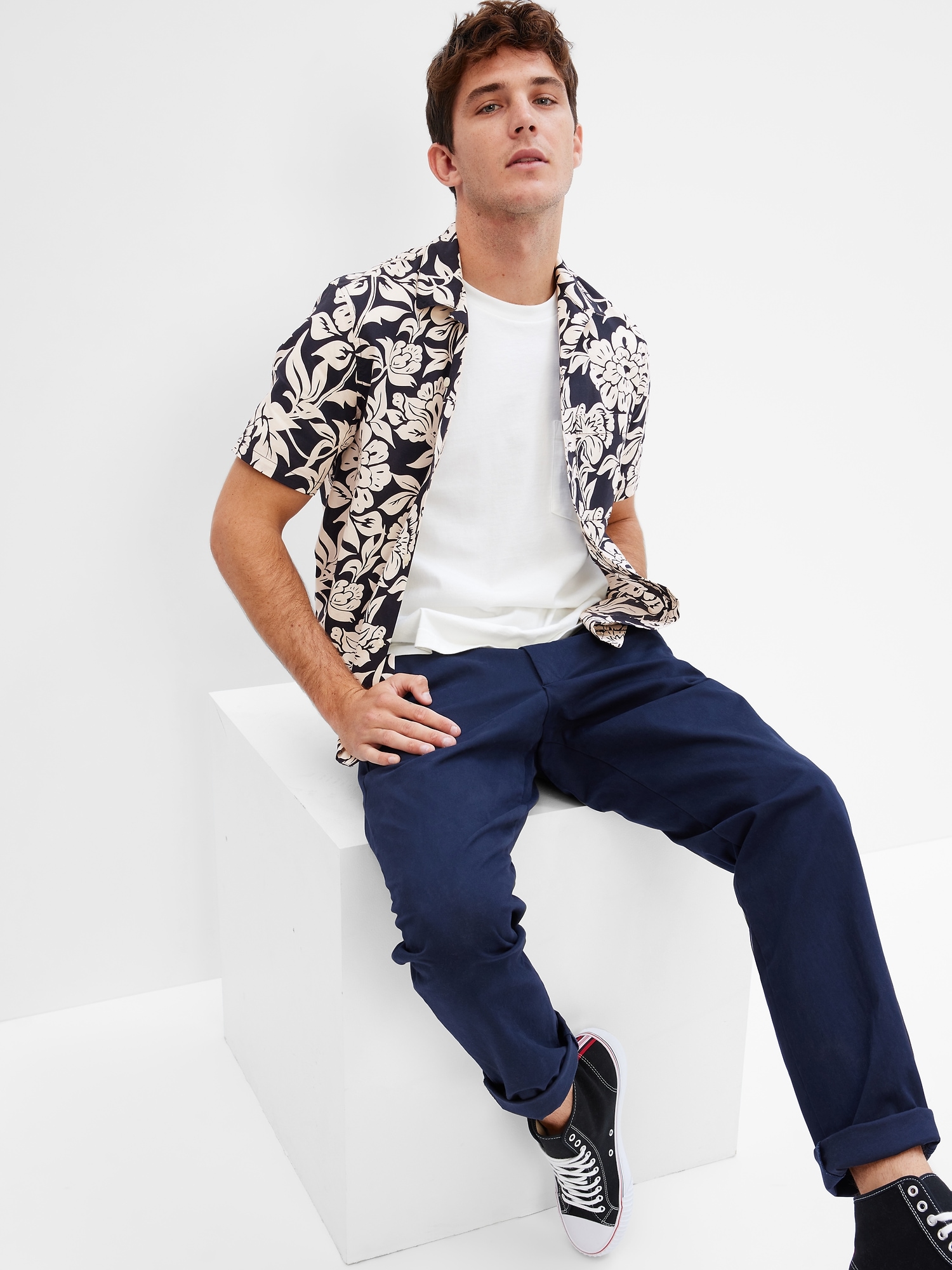 Gap floral shirt discount
