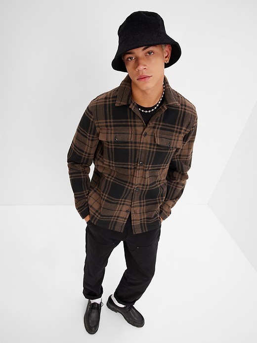 View large product image 1 of 1. Plaid Overshirt