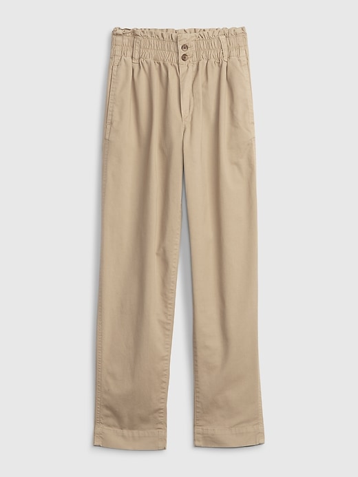 1 of 8 showing, with the color khaki of product Kids Smocked Khakis