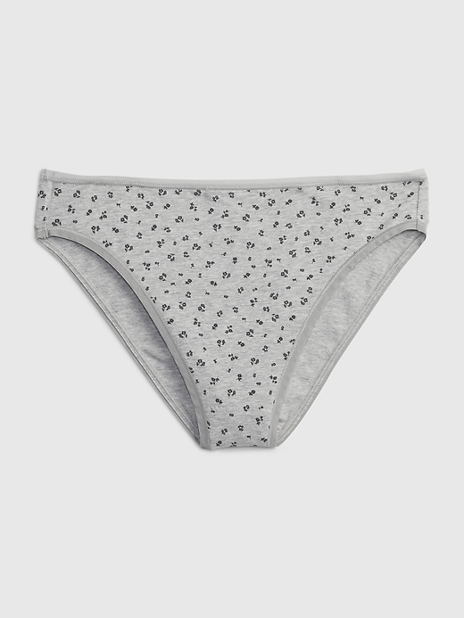 1 of 8 showing, with the color heather grey floral of product High-Leg Brief