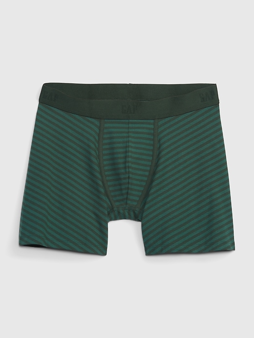 1 of 8 showing, with the color GREEN STRIPE of product 5" Print Boxer Briefs