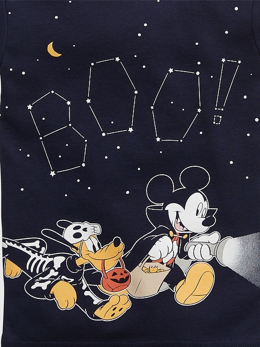 2 of 8 showing, with the color dark night blue of product babyGap &#124 Disney 100% Organic Cotton Halloween Mickey Mouse PJ Set