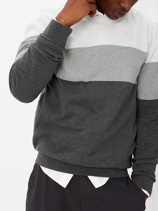 Image number 3 showing, Mainstay Colorblock Crewneck Sweater