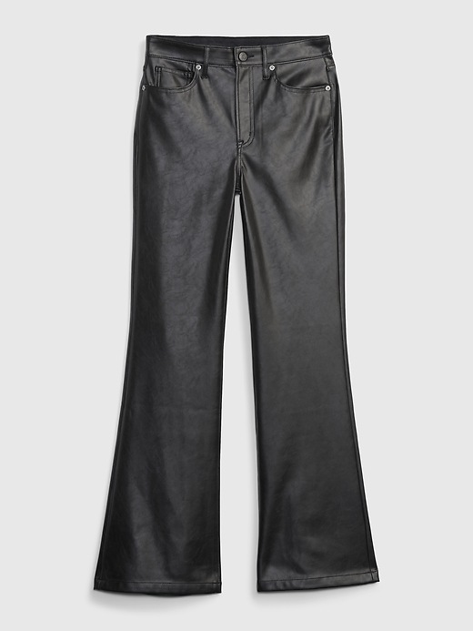 faux leather flare pants