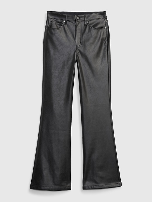 Image number 6 showing, High Rise Vegan Leather '70s Flare Pants